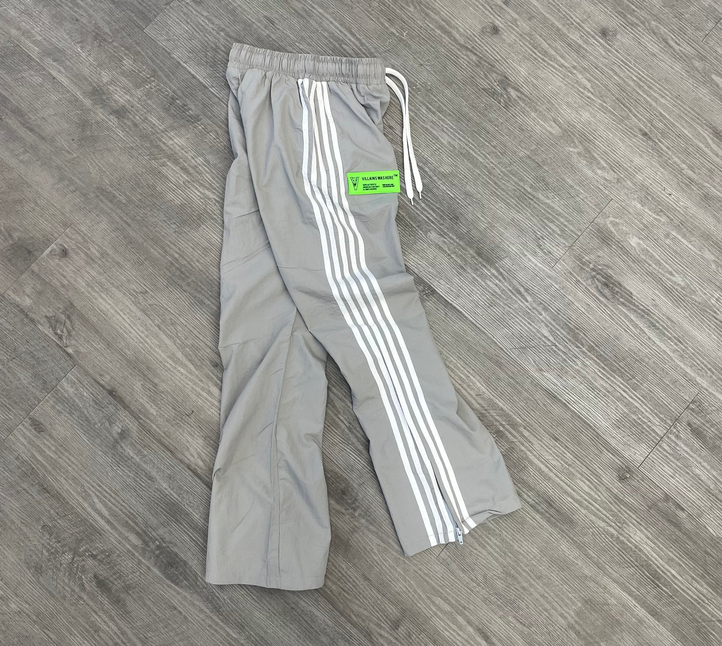 VILLAINS WAS HERE TRACK PANTS GREY