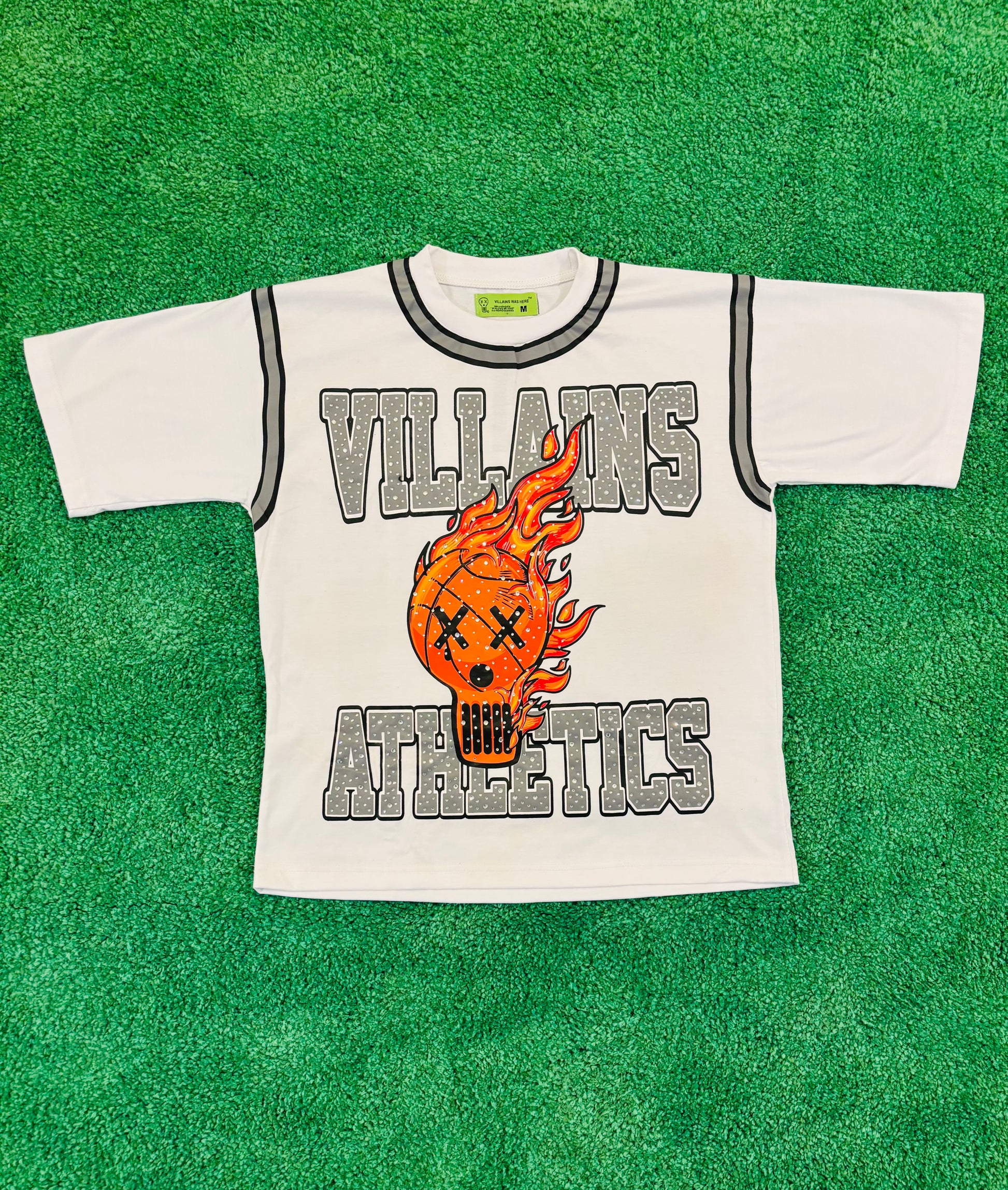 WHITE ATHLETICS JERSEY TEE