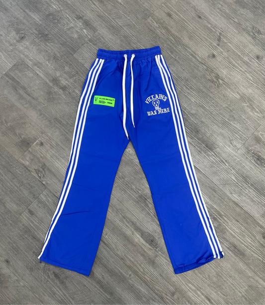 VILLAINS WAS HERE TRACK PANTS BLUE