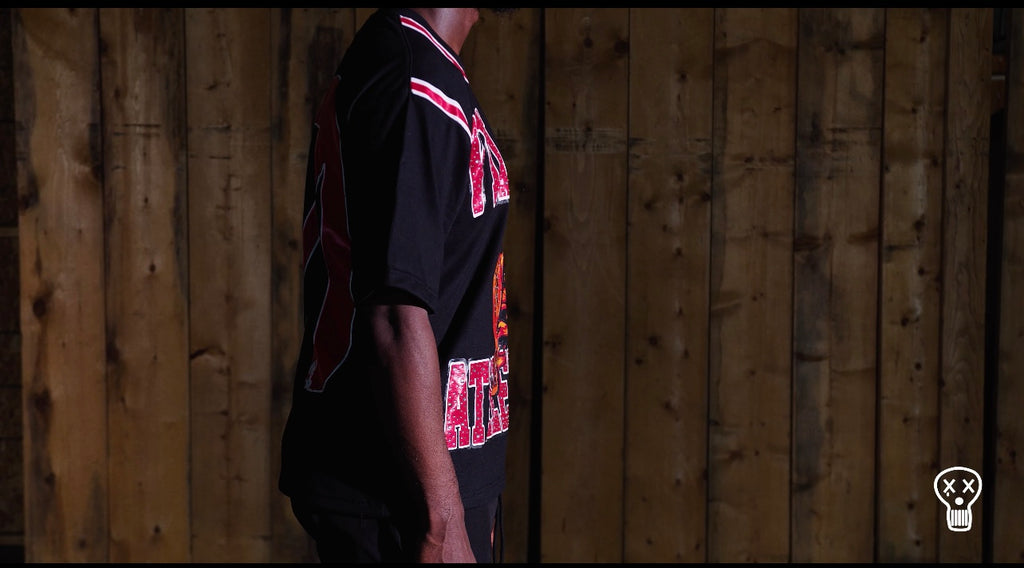 BLACK ATHLETICS JERSEY TEE