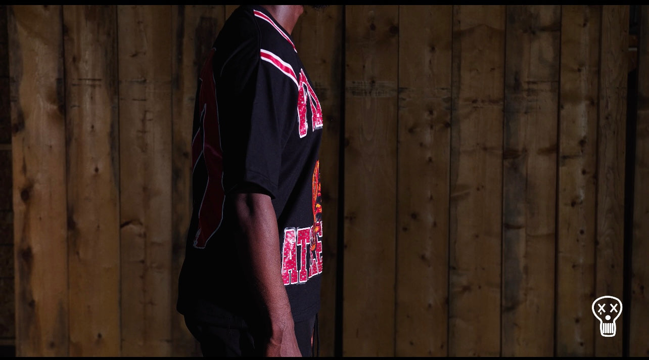 BLACK ATHLETICS JERSEY TEE