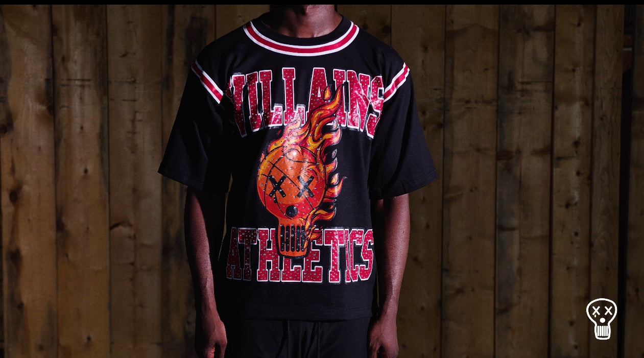 BLACK ATHLETICS JERSEY TEE
