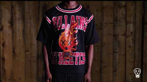 BLACK ATHLETICS JERSEY TEE