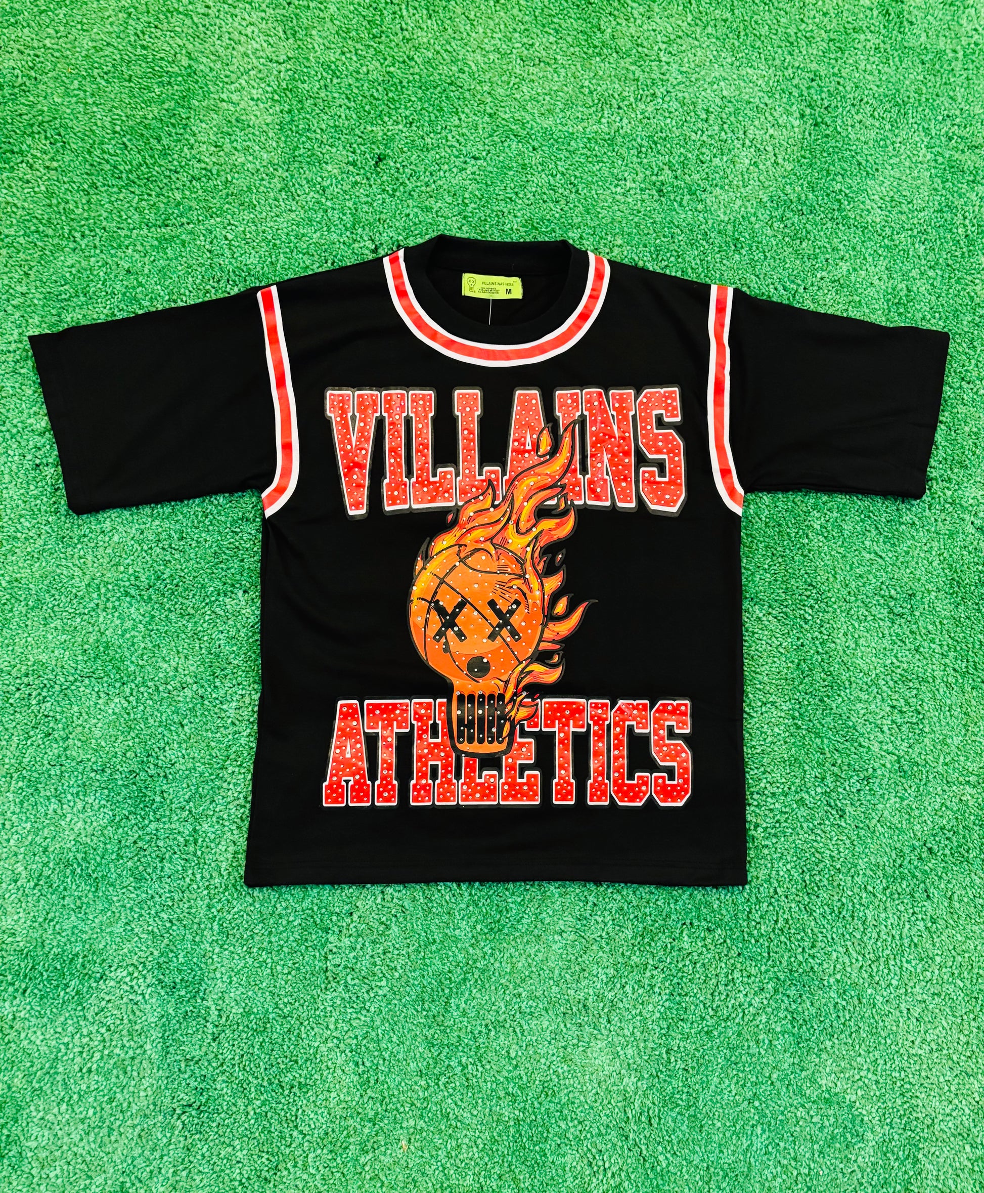 BLACK ATHLETICS JERSEY TEE