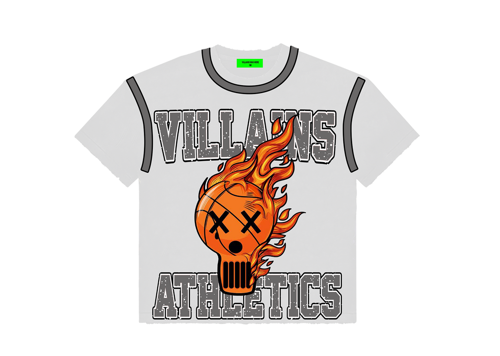 WHITE ATHLETICS JERSEY TEE