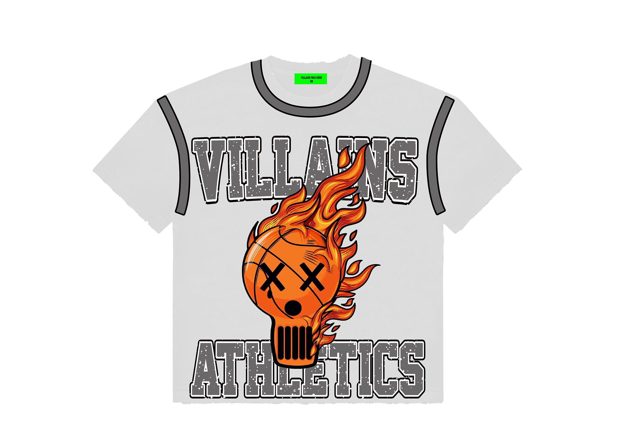 WHITE ATHLETICS JERSEY TEE