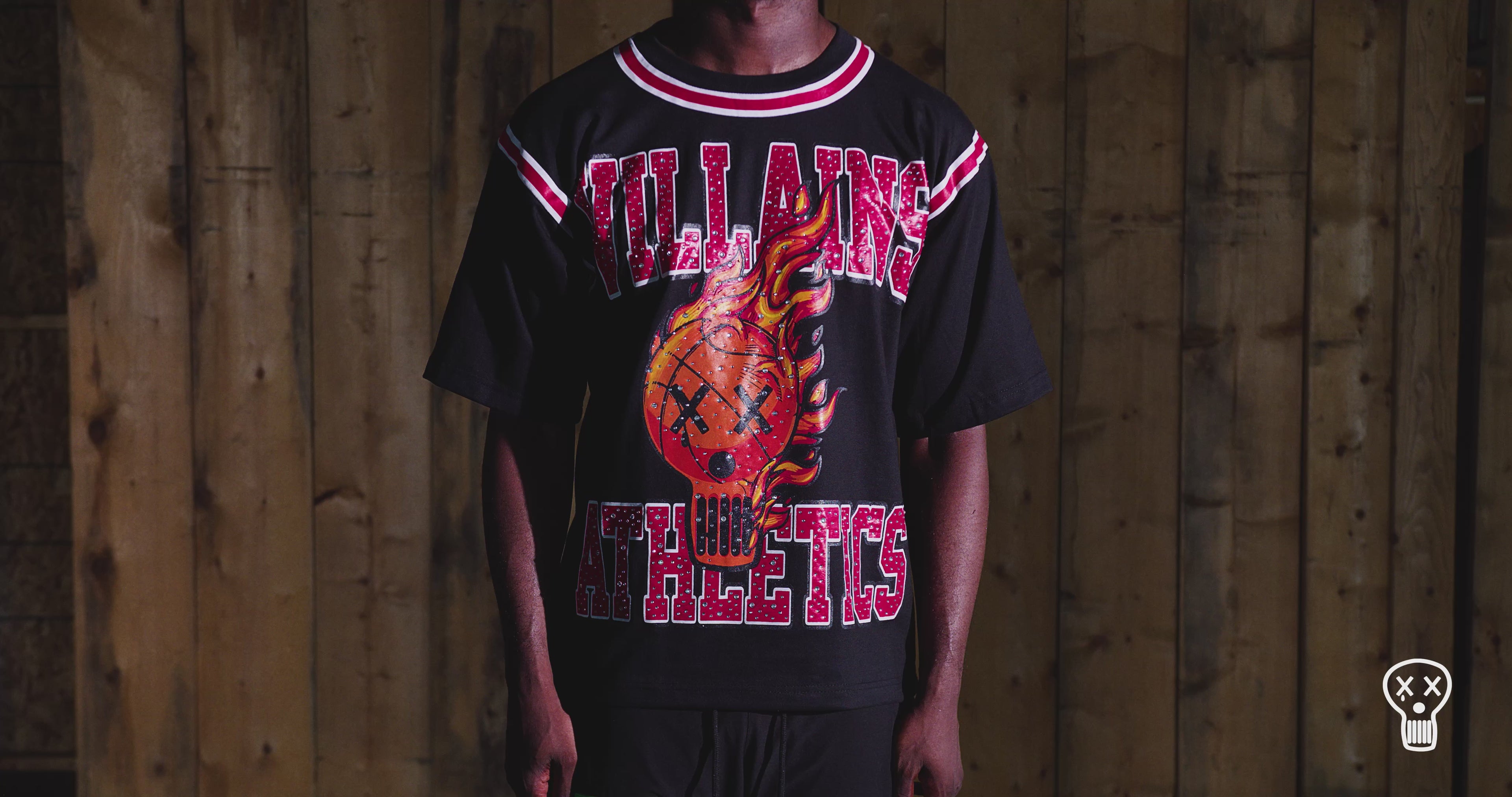 BLACK ATHLETICS JERSEY TEE