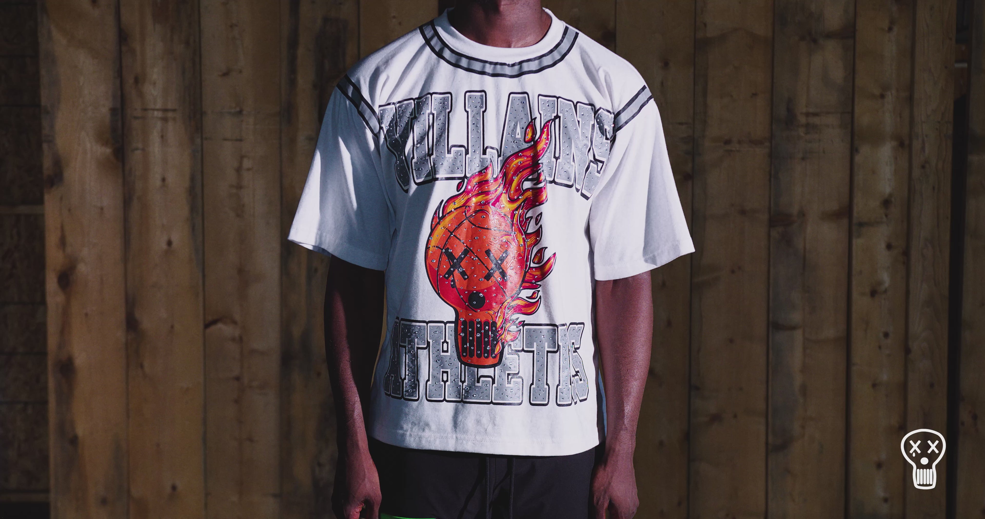 WHITE ATHLETICS JERSEY TEE